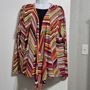 Investments Broken Vibrant Chevron Topper Size 1X